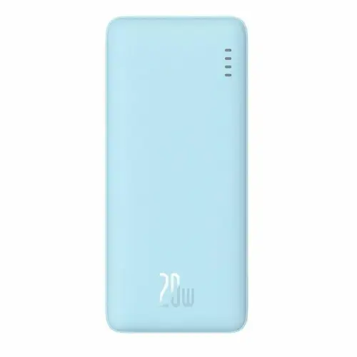 Baterie externa Baseus Airpow, 20000mAh, 20W, Incarcare rapida, USB-C, USB-A, cablu USB-C la USB-A inclus (Albastru)