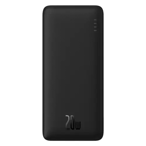 Baterie externa Baseus Airpow, 20000mAh, 20W, Incarcare rapida, USB-C, USB-A, cablu USB-C la USB-A inclus (Negru)