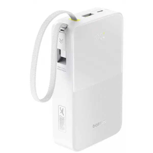 Baterie Externa Baseus EnerFill Bipow2 Pro, 20000mAh, 22.5W, QC + PD, 1 x USB-A - 2 x USB-C, Alba E0027700