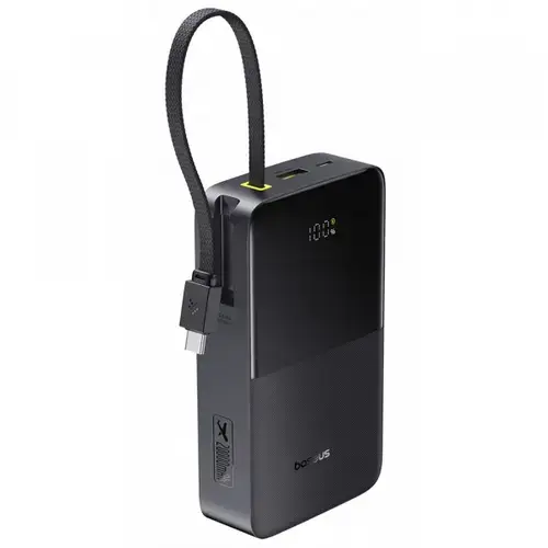 Baterie Externa Baseus EnerFill Bipow2 Pro, 20000mAh, 22.5W, QC + PD, 1 x USB-A - 2 x USB-C, E0027701 (Negru)