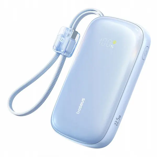 Baterie Externa Baseus EnerFill FC21 Qpow 3 Ultra, 20000mAh, 22.5W, QC + PD, 1 x USB-A - 1 x USB-C, Albastra E0027M03