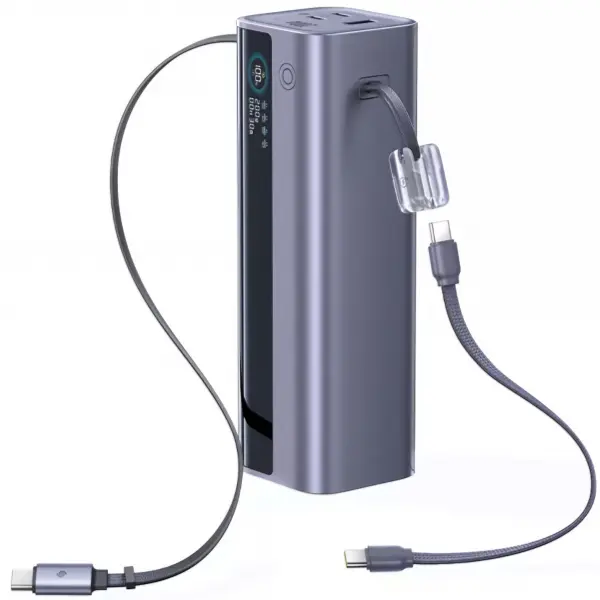 Baterie Externa Baseus EnerGeek GR11, 25000mAh, 200W, QC + PD, 1 x USB-A - 3 x USB-C, Gri E0028Q00