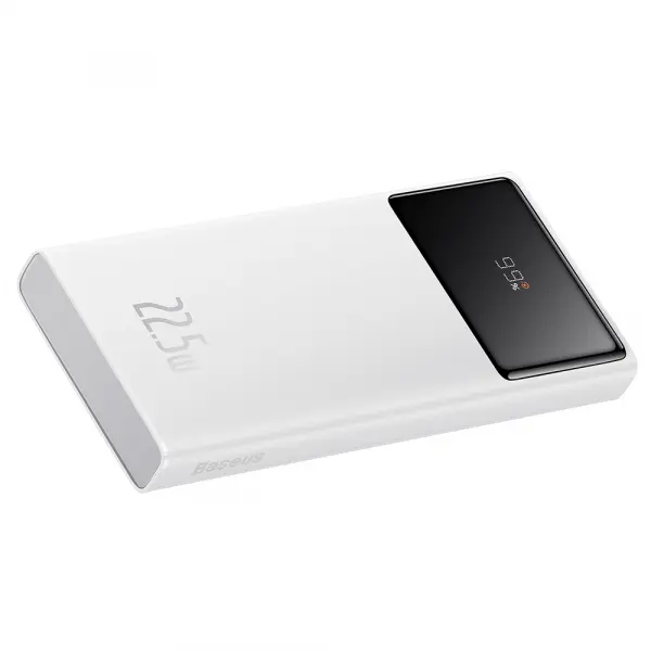 Baterie Externa Baseus Star Lord, 10000mAh, 22.5W, QC + PD, 1 x USB-C - 2 x USB-A, Alba PPXJ100002