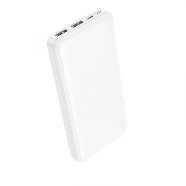 Baterie Externa Borofone BJ78 Clever, 10000mAh, 10W, 2 x USB-A, Alba