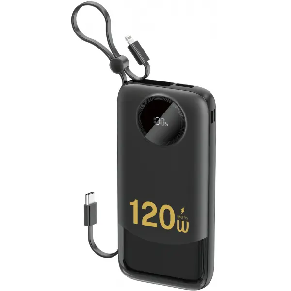 Baterie Externa Dudao K13, 10000mAh, 22.5W, QC + PD, 1 x Lightning - 1 x USB-A - 2 x USB-C, Neagra