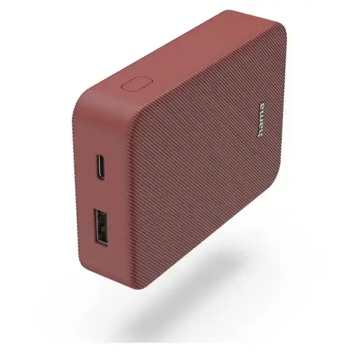 Baterie externa Hama 201714, Colour 10, 10000 mAh, USB-C/USB-A (Rosu)