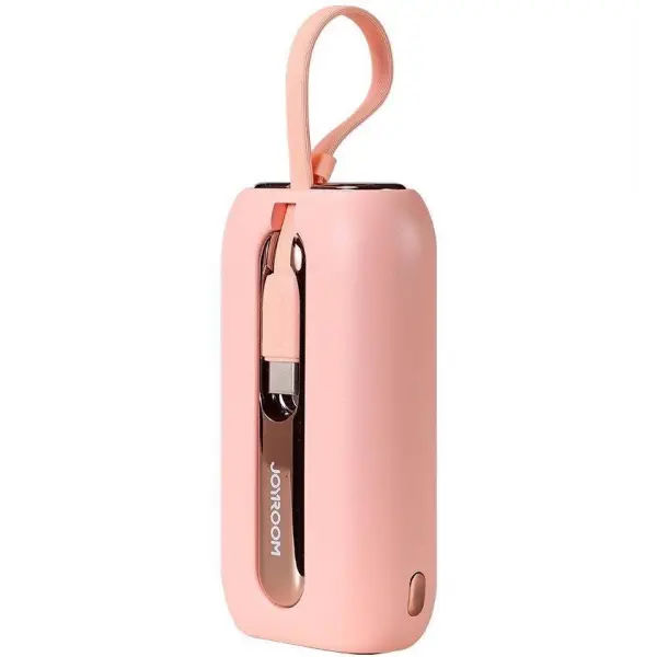 Baterie Externa Joyroom Colorful Series JR-L012, 10000mAh, 22.5W, QC + PD, 1 x Lightning - 2 x USB-C, Roz