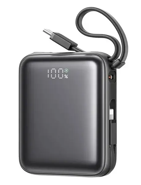 Baterie Externa Joyroom JR-PBF27, 10000mAh, 22.5W, PD, 1 x Lightning - 2 x USB-C, Neagra