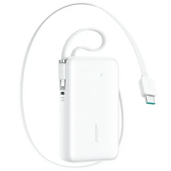 Baterie Externa Joyroom JR-PR2L, 10000mAh, 35W, QC + PD, 1 x Lightning - 2 x USB-C, Alba
