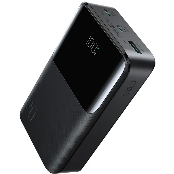 Baterie Externa Joyroom JR-QP192, 20000mAh, 22.5W, QC + PD, 1 x USB-A - 2 x USB-C, Neagra