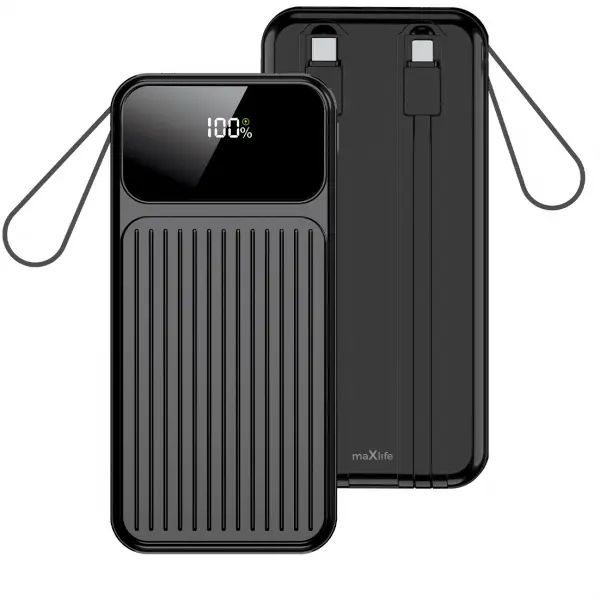 Baterie Externa MaXlife MXPB-06, 10000mAh, 22.5W, QC + PD, 1 x Lightning - 2 x USB-A - 2 x USB-C, Neagra
