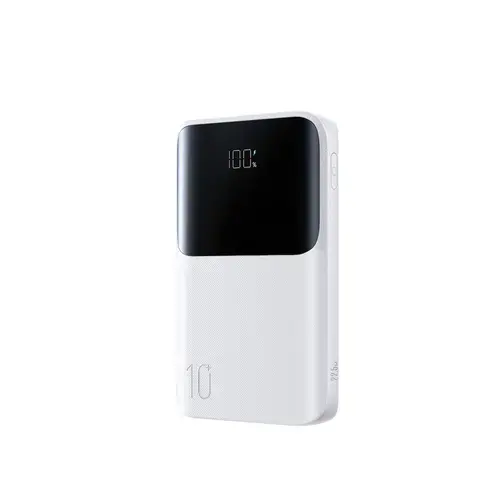 Baterie externa portabila Joyroom JR-QP191 Mini, 10000 mAh, LED, 22.5W, 2x USB-C, 1x USB-A, Alb