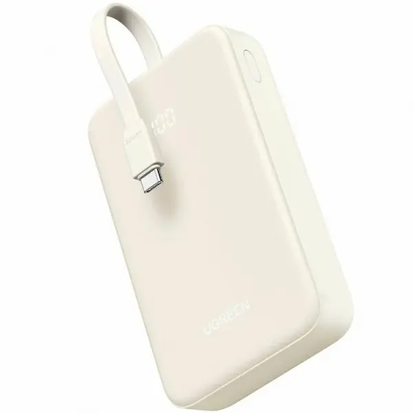 Baterie Externa UGREEN PB505, 20000mAh, 22.5W, QC + PD, 1 x USB-A - 2 x USB-C, Bej