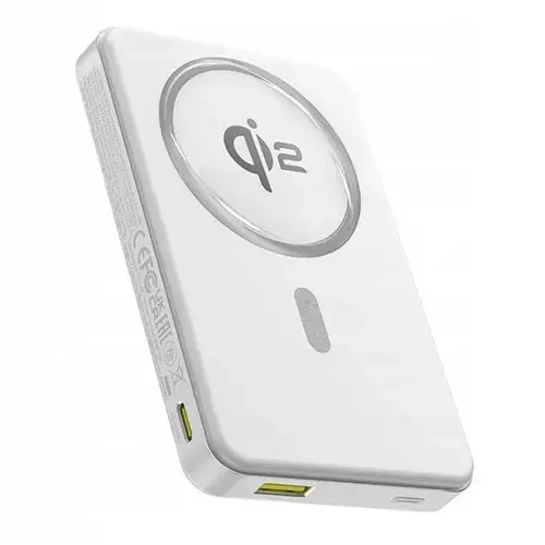 Baterie Externa Wireless Baseus Airpow2 Qi2 P10080000213-00, 10000mAh, USB-A/22.5W, USB-C/20W, QI/15W (Alb)