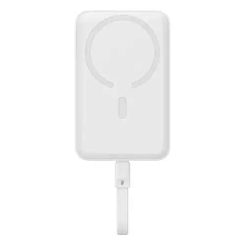 Baterie Externa Wireless Baseus Magnetic Mini P1002210B223-00, 10000mAh, 30W, PD + FQI, 1 x QI - 2 x USB-C (Alb)