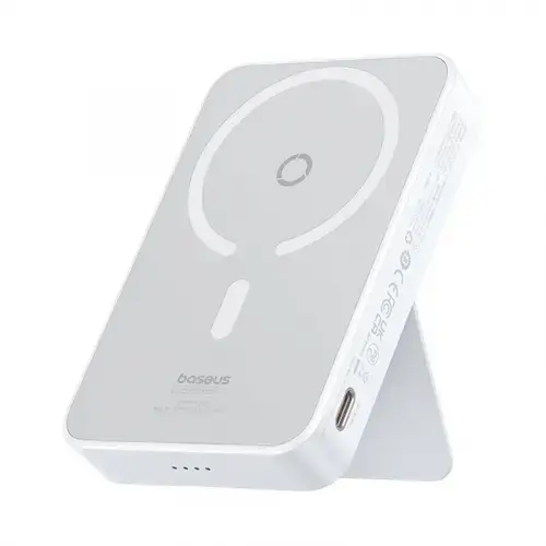 Baterie Externa Wireless Baseus MagPro Magnetic PPCXZ05, 5000 mAh, 20 W, PD + FQI, 1 x QI, 1 x USB-C (Alb)