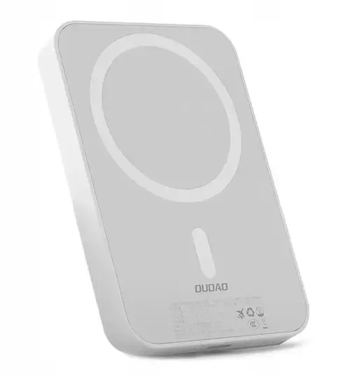 Baterie Externa Wireless Dudao K26, 10000mAh, 20W, PD + FQI, 1 x QI - 1 x USB-C, Alba