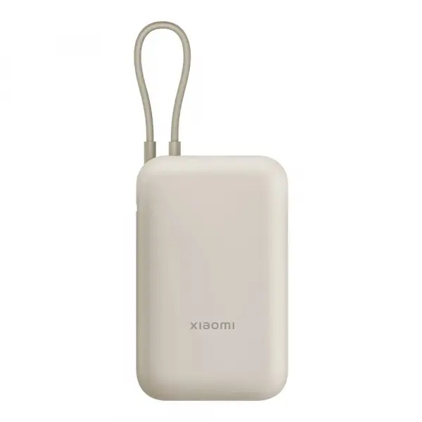 Baterie Externa Xiaomi Pocket, 10000mAh, 22.5W, QC + PD, 1 x USB-A - 2 x USB-C, Bej BHR9072GL