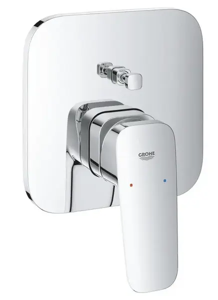 Baterie Grohe Cubeo, Pentru uz incorporat, Pentru dus, Doar partea exterioara, Deviator cu 2 trepte, Crom