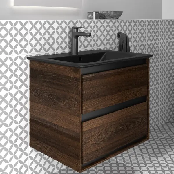 Baterie Incastrata pentru Lavoar, Ideal Standard Cerafine, Negru Mat