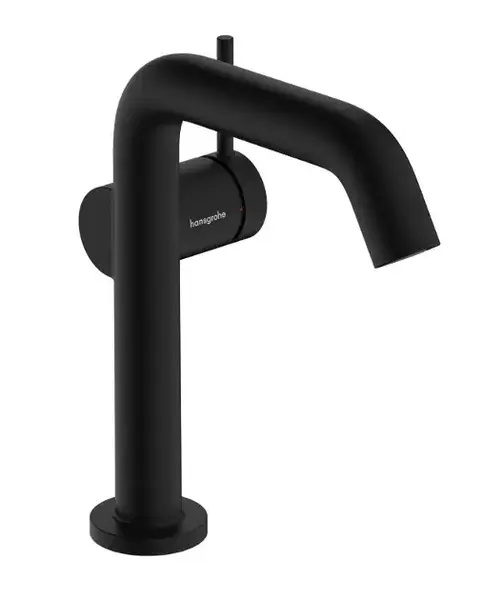 Baterie lavoar cu ventil Push-Open, CoolStart, EcoSmart, negru mat, Hansgrohe Tecturis S