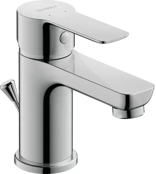 Baterie lavoar Duravit A.1 A11010001010, marime S, cartus ceramic, monocomanda, 125 mm, ventil, Crom lucios