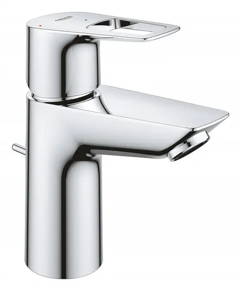 Baterie lavoar Grohe Bauloop 22054001, 3/8, marimea S, pornire pe rece, cartus ceramic, evacuare cu tija, Crom