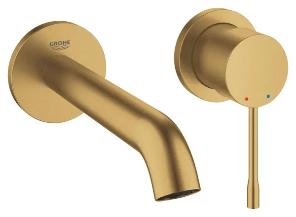 Baterie lavoar Grohe Essence 19408GN1, montare pe perete, monocomanda, marimea M, necesita set fixare, mat, Cool Sunrise