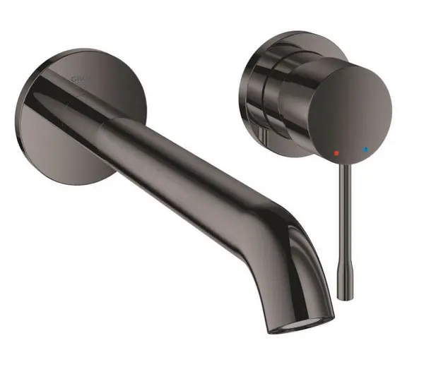 Baterie lavoar Grohe Essence 19967A01, 1/2'', montare pe perete, monocomanda, 230 mm, cartus ceramic, lucios, hard graphite
