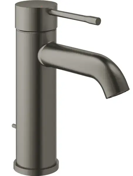 Baterie lavoar Grohe Essence 23589AL1, 3/8'', monocomanda, marimea S, cartus ceramic, ventil cu tija, mat, Gri grafit