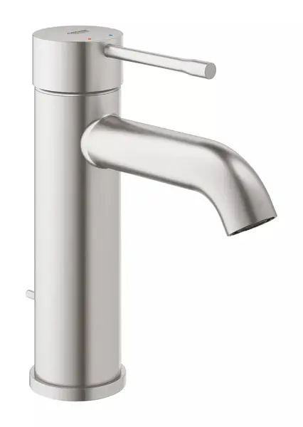 Baterie lavoar Grohe Essence 23589DC1, racord 3/8 inch, marime M, 174 mm, ventil, Otel satinat