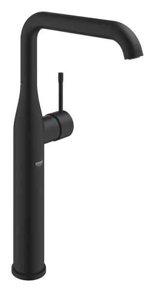 Baterie lavoar Grohe Essence 24170KF1, 3/8 inch, marimea XL, monocomanda, pivotanta, fara ventil, mat, Negru