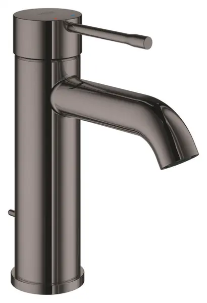 Baterie lavoar Grohe Essence 24171A01, 3/8'', marimea S, monocomanda, cartus ceramic, ventil cu tija, lucios, hard graphite