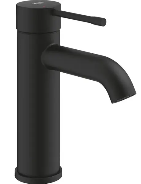 Baterie lavoar Grohe Essence 24172KF1, 3/8'', marimea S, cartus ceramic, monocomanda, fara ventil, mat, Negru