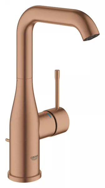 Baterie lavoar Grohe Essence 24174DL1, racord 3/8 inch, L, 244 mm, ventil, Cupru mat
