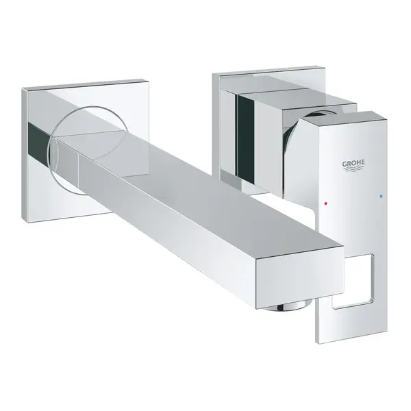 Baterie lavoar Grohe Eurocube 23447000, 1/2, montare pe perete, marimea L, monocomanda, necesita set fixare, Crom