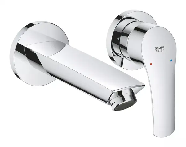 Baterie lavoar Grohe Eurosmart 29337003, montare pe perete, monocomanda, cartus ceramic, 171 mm, necesita set fixare, Crom lucios