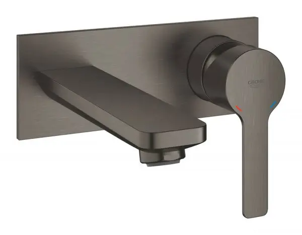 Baterie lavoar Grohe Lineare 19409AL1, montare pe perete, marimea M, monocomanda, necesita set fixare, Hard graphite