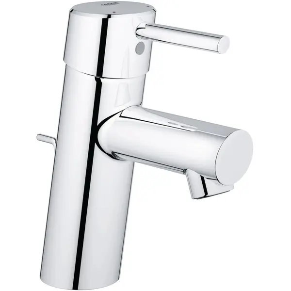 Baterie lavoar Grohe New Concetto 32204001, Furtune flexibile, Argintiu