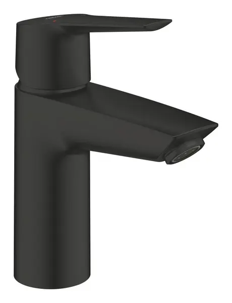 Baterie lavoar Grohe Start 235502432, 3/8 inch, marimea S, monocomanda, 5.7 l/min, ventil push to open, mat, Negru