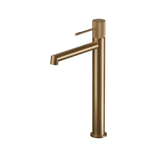 Baterie lavoar inalta, inaltime 32 cm, culoare cupru periat, Cersanit Zen
