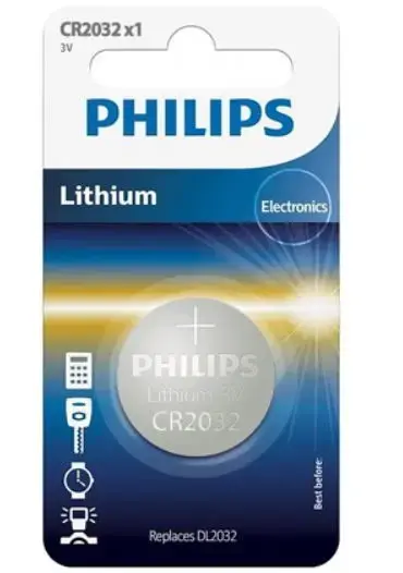 Baterie LITHIUM CR2032 BLISTER PHILIPS