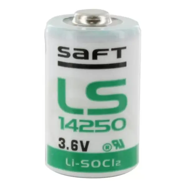 Baterie litiu Saft 3.6V 1200 mAh, format 14250 / 1/2AA, 14.5 x 25.5 mm