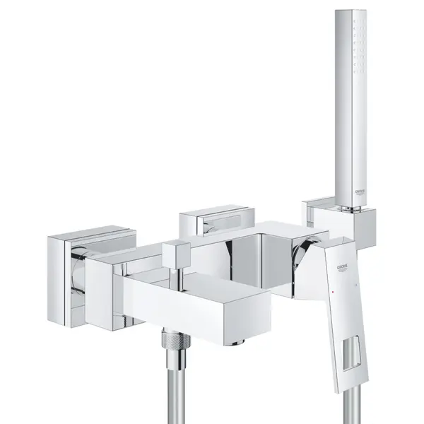Baterie monocomanda cada cu set dus Grohe Eurocube, Crom