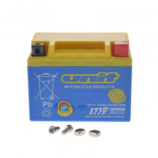 Baterie moto UNIT WTX4L-BS, YTX4L-BS, Gel, 12 V