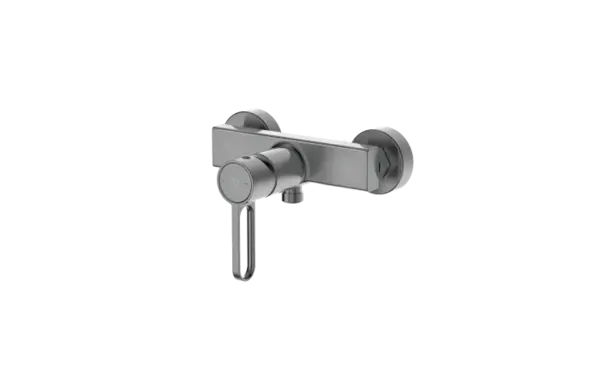 Baterie pentru dus, gun metal, montaj pe perete, FDesign Zaffiro