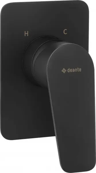 Baterie pentru dus, negru, fara comutator, pentru corp ingropat, Deante Jasmin