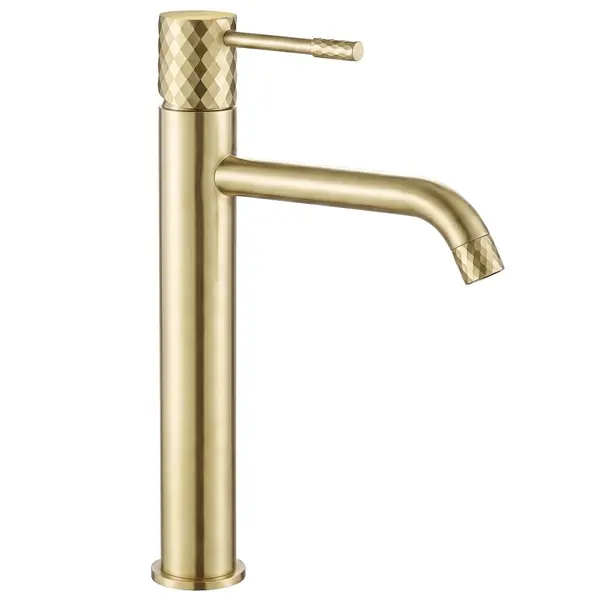 Baterie pentru lavoar Rea Lungo Diamond Brush Gold