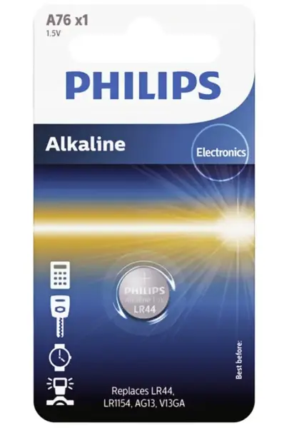 Baterie Philips, V13GA / LR44 Phil-A76/01B
