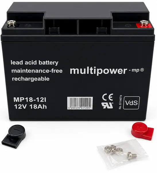 Baterie plumb Bosch IPS-BAT12V-18AH, 12V, 18Ah, 5.4A, material ABS, rezistenta la socuri
